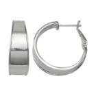 Silver Reflections Silver Plated 25mm Polished Wd Pure Silver Over Brass 25mm Round Hoop Earrings