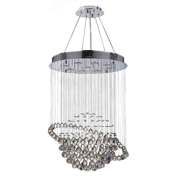 Saturn Collection 9 Light Chrome Finish And Clearcrystal Galaxy Chandelier