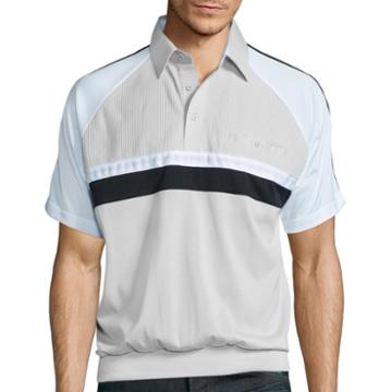 Palmland Chest-striped Banded-hem Polo