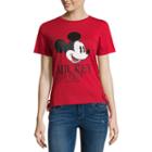 Short Sleeve Mickey Mouse Lace Up Side T-shirt