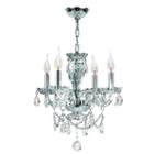 Provence Collection 4 Light Chrome Finish And Crystal Chandelier