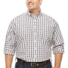 Dockers Long Sleeve Plaid Button-front Shirt-big And Tall