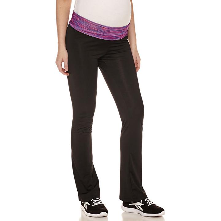 Planet Motherhood Knit Yoga Pants-plus