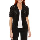 Sag Harbor Fiesta Short Sleeve Cardigan