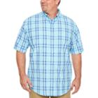 Izod Breeze Short Sleeve Button-front Shirt-big And Tall