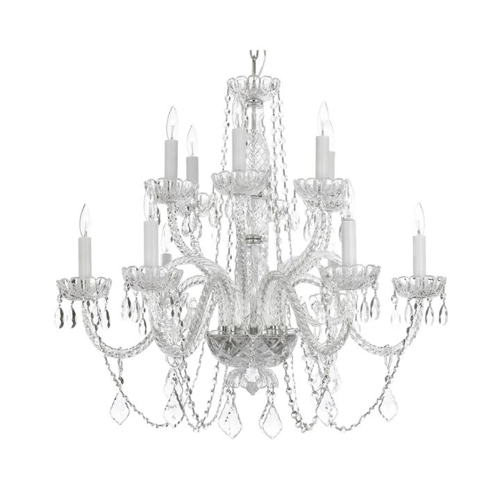 12-light Venetian-style Crystal Chandelier