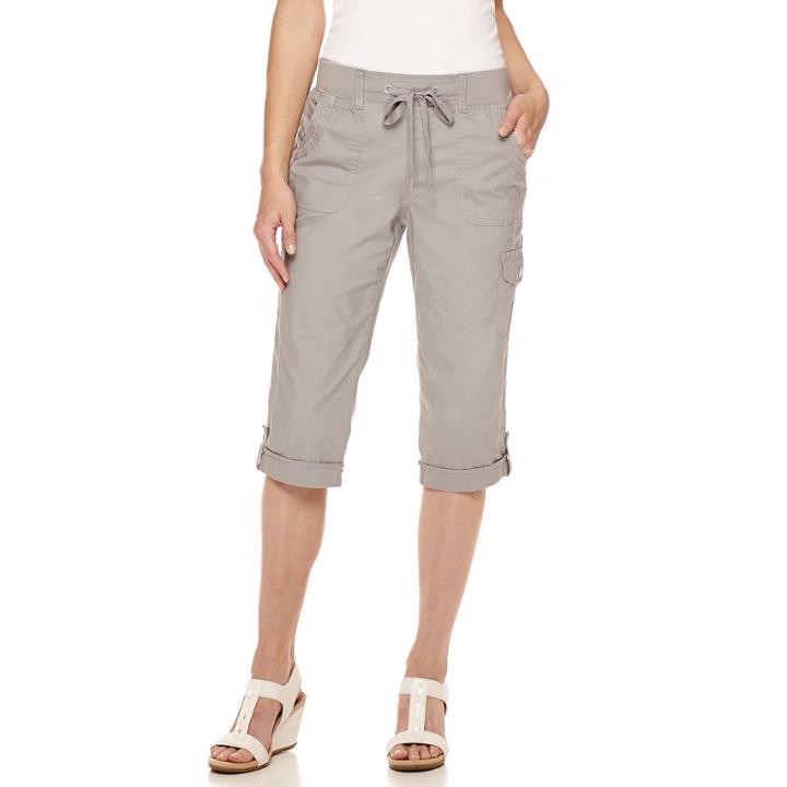 Gloria Vanderbilt Dahlia Knit Relaxed-fit Capris - Petite