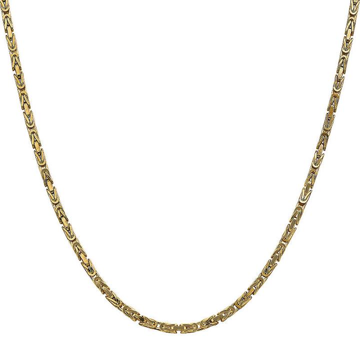 Solid Byzantine 16 Inch Chain Necklace