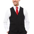U.s. Polo Assn. Black Stripe Suit Vest - Classic Fit