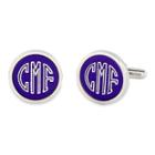 Personalized Anodized Aluminum Round Cuff Links