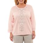 Alfred Dunner Lakeshore Drive Embroidered Pullover Sweater-plus