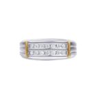 Mens 3/8 Ct. T.w. Diamond 10k Two-tone Gold Band Ring