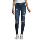 Blue Spice High Rise Destructed Skinny Jeans-juniors
