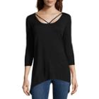 Fred David 3/4 Sleeve Tunic Strap Top