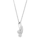Diamond Blossom Womens 1/3 Ct. T.w. Genuine White Diamond Pendant Necklace