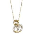1/10 Ct. T.w. Diamond 10k Yellow Gold Cat Pendant Necklace