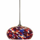Wooten Heights 4.9 Tall Glass And Metal Pendant With Brushed Steel Cord