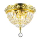 Empire Collection 3 Light 8 Round Clear Crystal Flush Mount Ceiling Light