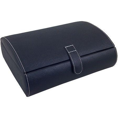 Mele & Co. Parker Black Faux Leather Watch Case