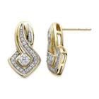 1/4 Ct. T.w. Diamond 10k Yellow Gold Earrings