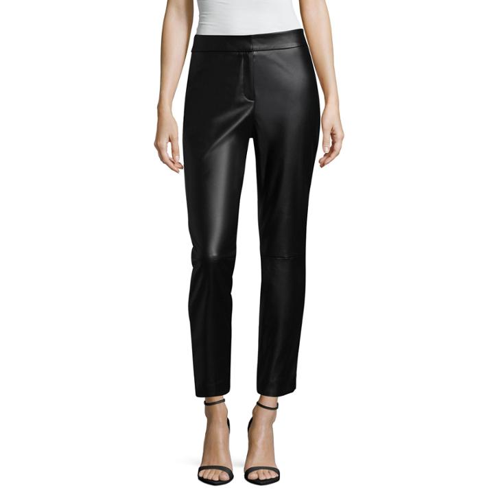 Liz Claiborne Faux Leather Ankle Pants