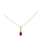 Genuine Ruby And Diamond-accent 14k Yellow Gold Pendant Necklace