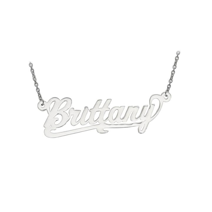 Personalized 15x42mm Aktuelle Font Name Necklace
