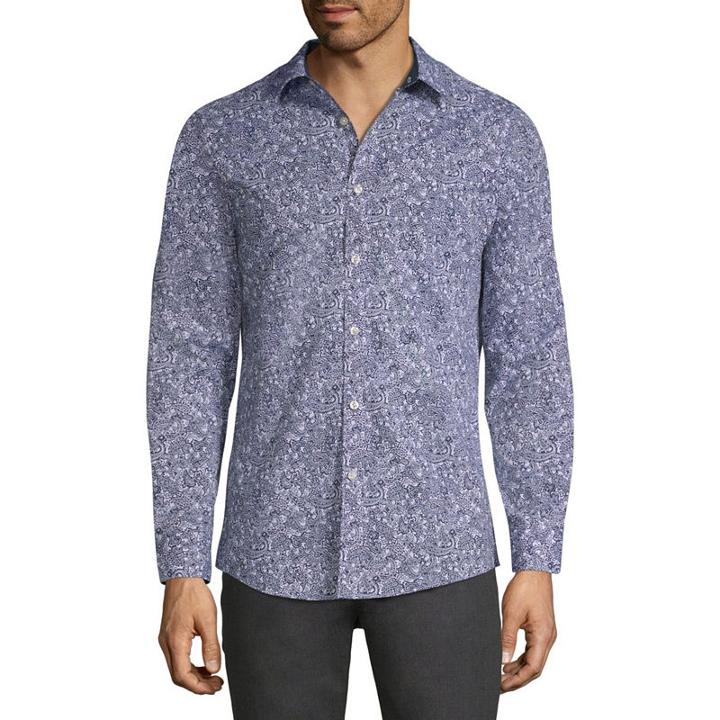 Axist Long Sleeve Circles Button-front Shirt