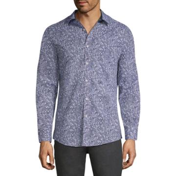 Axist Long Sleeve Circles Button-front Shirt