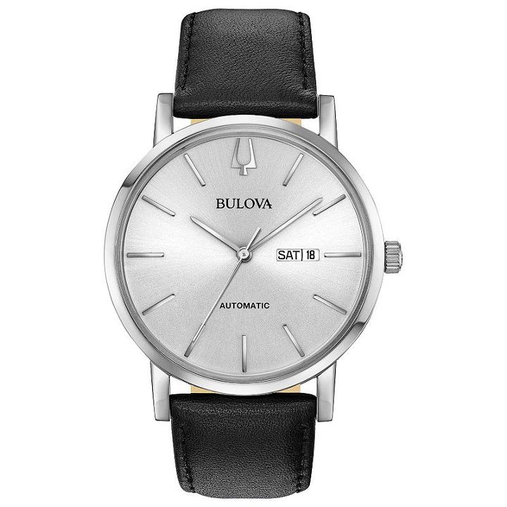 Bulova Mens Black Strap Watch-96c130