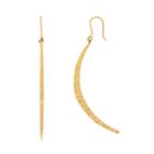 Limited Quantities! 10k Yellow Gold Curved Bar Drop Earrings