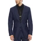 Akademiks Blue Birdseye Suit Jacket - Slim Fit