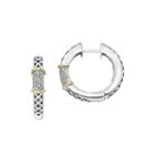 Shey Couture 1/10 Ct. T.w. Diamond Sterling Silver Hinged Hoop Earrings