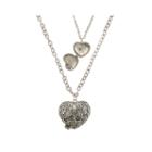 Decree Antique Inspired Silver-tone Heart Pendant Necklace