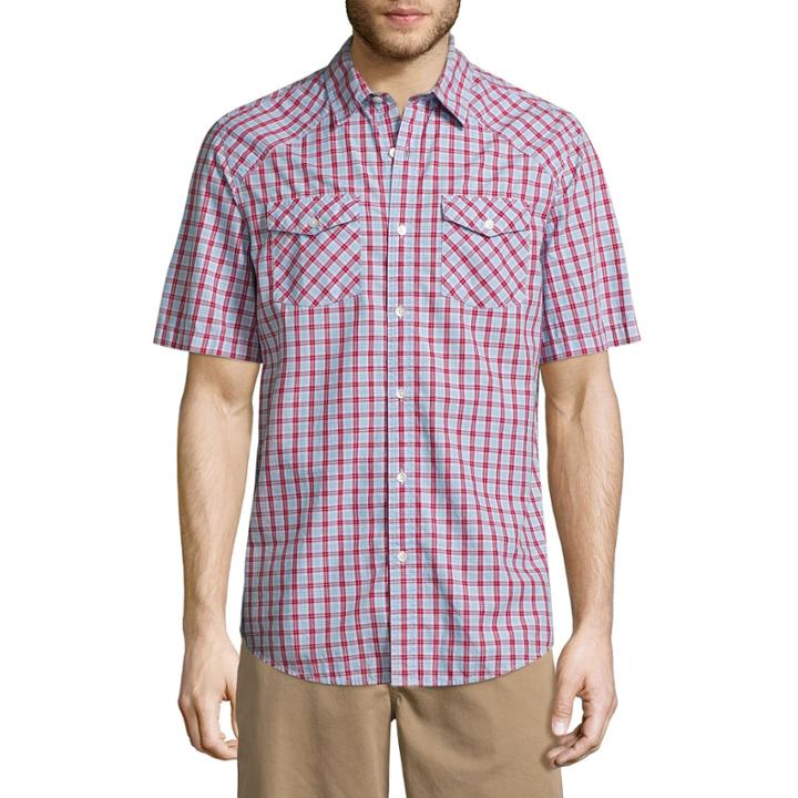 St. John's Bay Americana Comfort Stretch Poplin Shirt