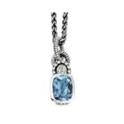 Shey Couture Genuine Sky Blue Topaz And Diamond-accent Sterling Silver Pendant Necklace