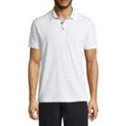 Claiborne Short Sleeve Pattern Jersey Polo Shirt