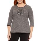 Made For Life 3/4 Sleeve Crew Neck T-shirt-plus