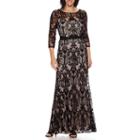 Signature By Sangria 3/4-sleeve Lace Formal Gown - Petite