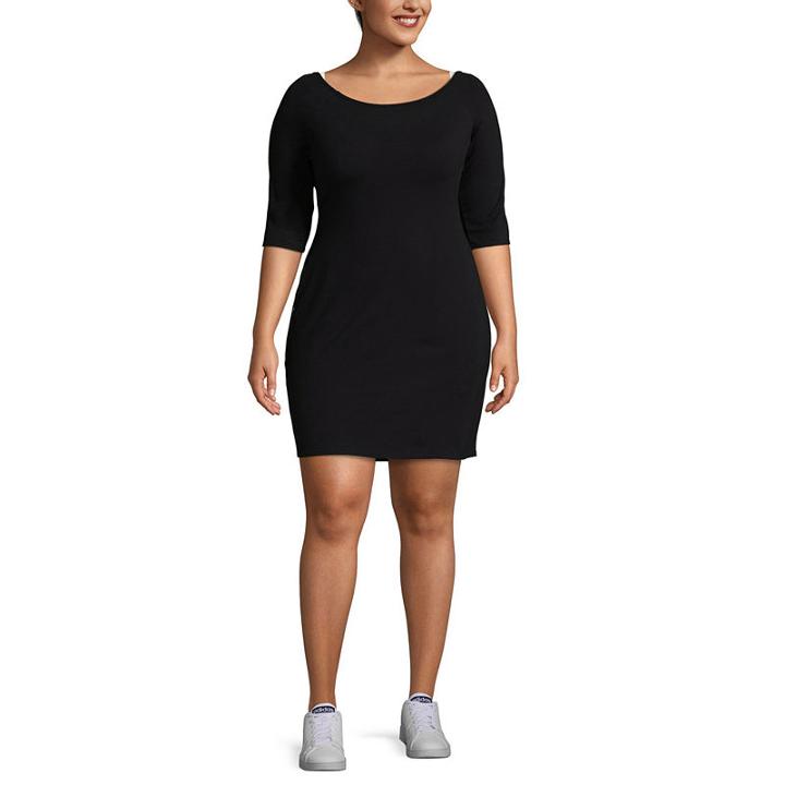 City Streets Short Sleeve Bodycon Dress-juniors Plus