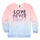 Hybrid Love Never Fades Fuzzy Sweatshirt-juniors Plus