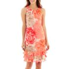 R & K Originals Sleeveless Ruffle-hem Shift Dress