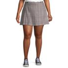 Arizona Plaid Woven Pleated Skirt Juniors Plus