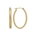 Infinite Gold&trade; 14k Yellow Gold Oval Hoop Earrings