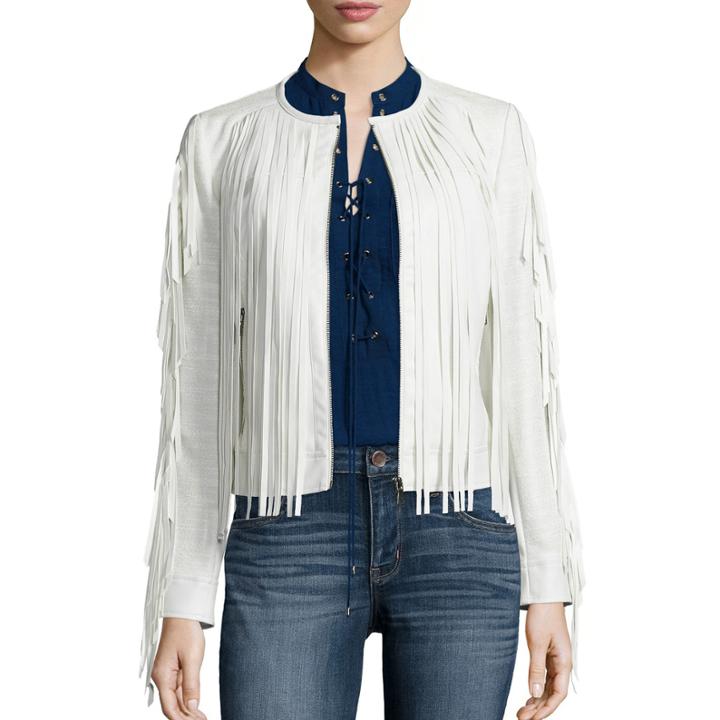 A.n.a Long-sleeve Fringe Jacket