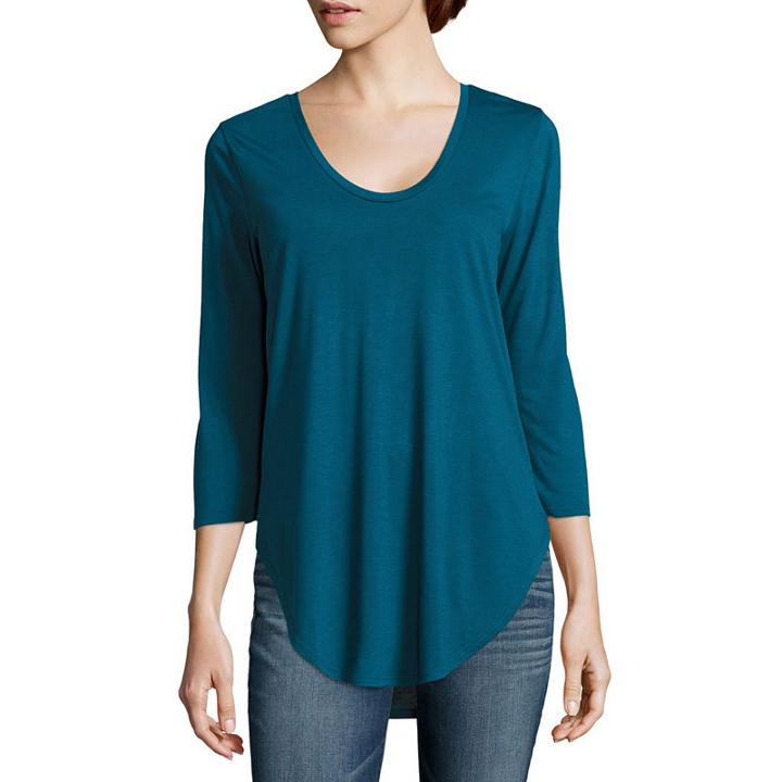 A.n.a 3/4 Sleeve Slit Tee