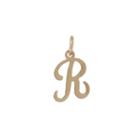 Personalized 14k Yellow Gold Initial R Pendant Necklace