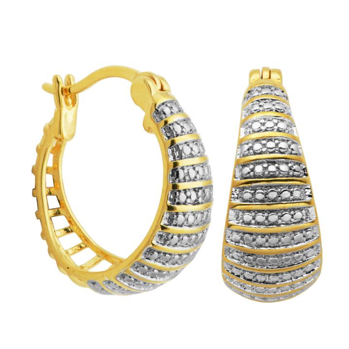 Sparkle Allure White Hoop Earrings