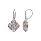 Multicolor Genuine Sapphire And Diamond-accent Earrings