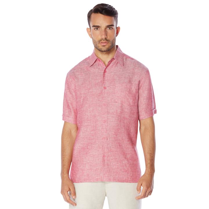 Cubavera Short Sleeve Pattern Button-front Shirt